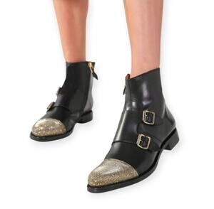 The‎ Office of Angela Scott Mr. Dean Double Monk Strap Boot Black EU 39 US 9